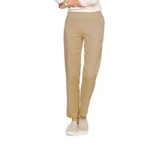 Croft & Barrow Effortless Stretch Pants Pull On Khaki Size 8 Short